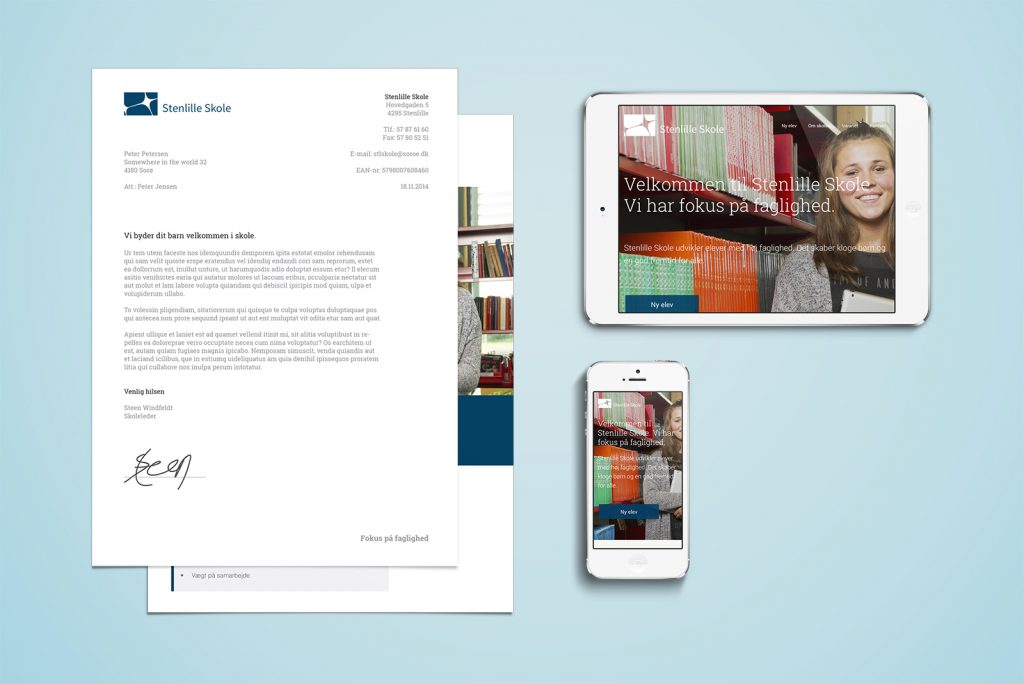 Stenlille Skole – nyt design, kommunikation og web
