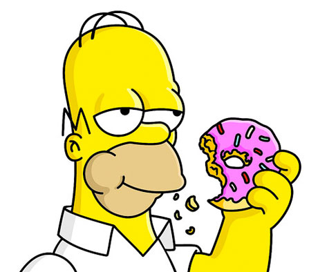 Lektion 1: Hvorfor nudge? Billede afHomer Simpson der spiser en donut